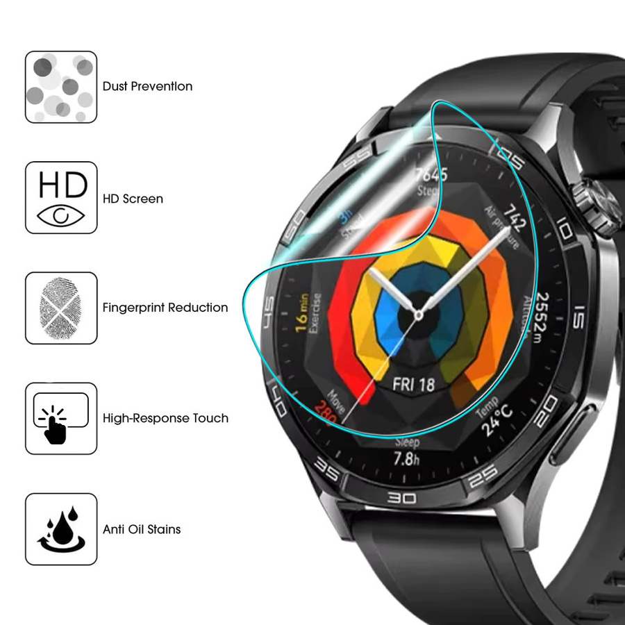 OAKCHARM Displayschutzfolie für Huawei Watch GT 6Pro 46 mm, transparent - Bild 4