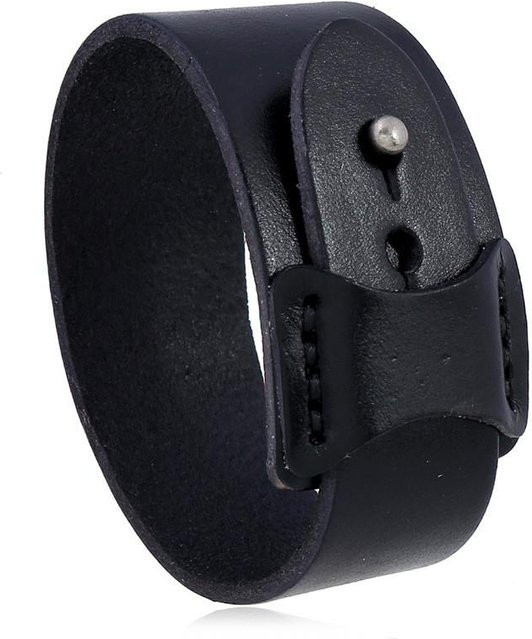 YIRAN Lederarmband, Schwarz, Vintage, Unisex - Bild 1