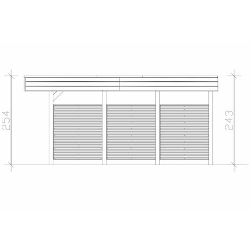 Skan Holz Doppelcarport Friesland Hybrid Set 13 Grün B/T: 557 x 555 cm mit Rück- und Seitenwand - Bild 3
