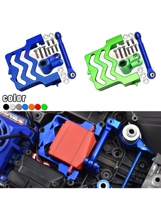 GPM Metall-Lenkservo-Halterung, 25T Servoarm, Traxxas 1/10 MAXX 4S 4WD Monster Truck, Zubehör - Bild 3