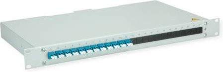 Telegärtner BASIS eco LWL-Panel mit Kupplungen und Pigtails, 12x LC Duplex, blau, OS2 PC, Grade C - Bild 1