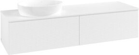 V&B Waschtischunterschrank Antao mit Frontstruktur in Weiß, B: 160 cm, T: 50 cm - Bild 1
