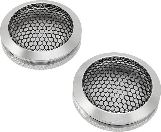 KONNWEI Auto Lautsprecherabdeckung aus Metallgitter als Ersatz Schutzgitter Rund AD 64mm Silber, 2 Stück - Bild 1