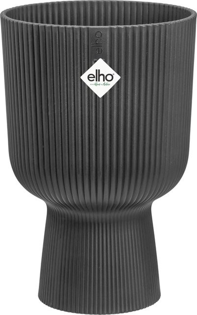 Elho Blumentopf Vibes Fold Coupe mit Rippenmuster in Anthrazit Durchmesser: 14 cm - Bild 1