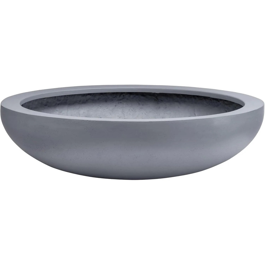 Vivanno Pflanzschale Plana in Betongrau aus Fiberglas mit modernem Design, B/T/H: 43 x 43 x 11 cm - Bild 2
