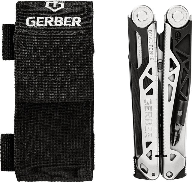 Gerber Multi-Tool Dual-Force in Silber mit 12 Werkzeugen inklusive Zange, Schraubendrehern, Bits, Messer und Säge - Bild 1