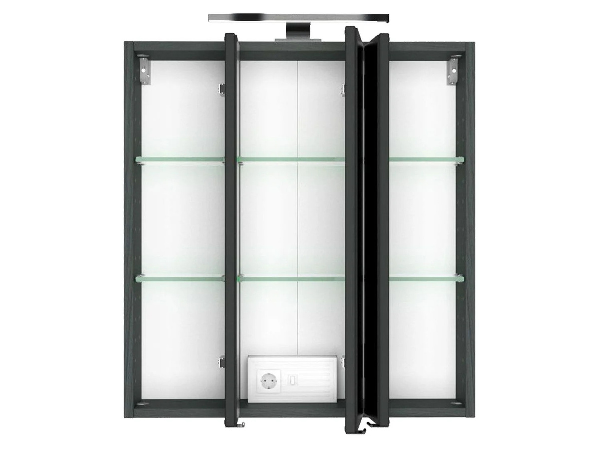HELD Spiegelschrank Birma für das Badezimmer in Graphitgrau, Breite: 60 cm - Bild 2