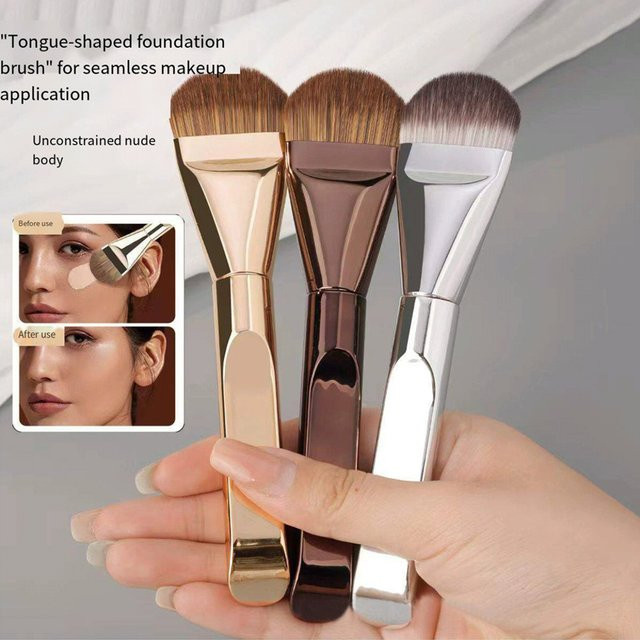 Foundation-Pinsel, Flachkopf-Maskenpinsel, Gesichts-Make-up-Applikator - Bild 1