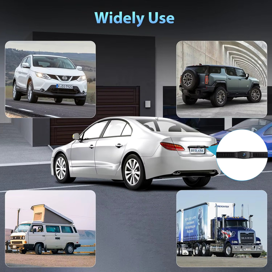 SAMFIWI Solarbetriebene drahtlose Rückfahrkamera mit 7-Zoll-HD-Monitor und WLAN, wasserdicht mit Nachtsicht, Schwarz, für LKW und Transporter - Bild 5