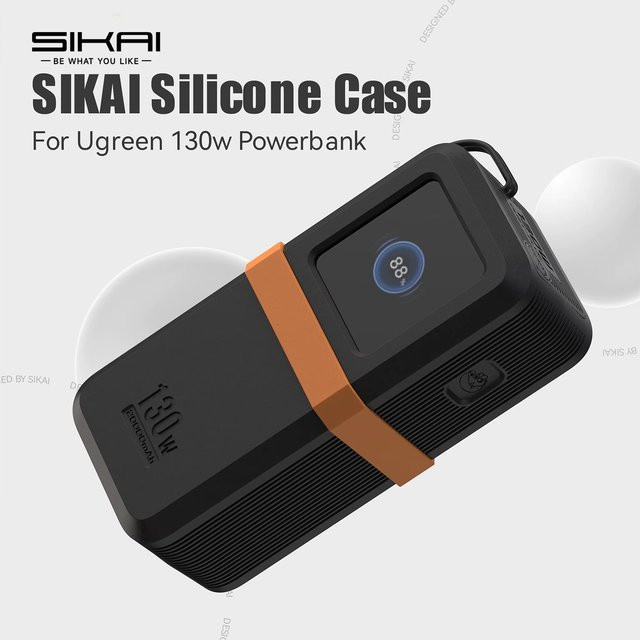 SIKAI Silikonhülle für UGREEN Nexode 130 W 20000 mAh Powerbank in Lila und Grün - Bild 1