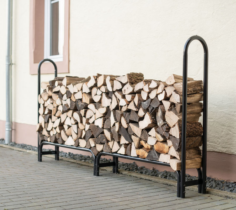 ShelterLogic Kaminholzregal aus Stahl mit Abdeckung Schwarz B/T/H: 244 x 25 x 118 cm - Bild 2