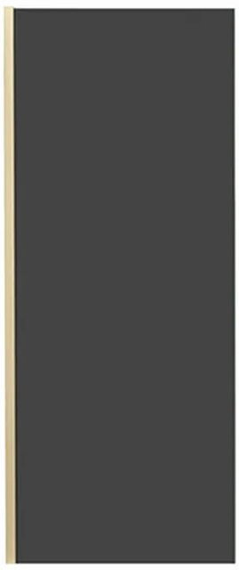Duschparadies Walk-in Duschwand aus Rauchglas mit Goldrahmen, B: 100 cm, H: 200 cm - Bild 1