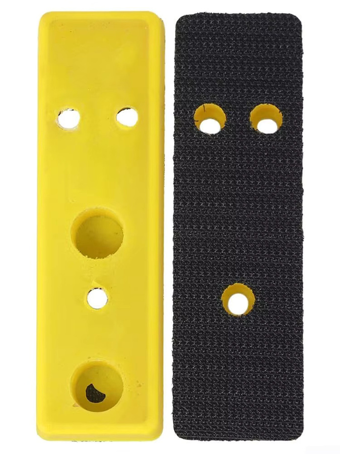 Gelber Stützteller zum Polieren, Anfasen und Schleifen von Metall, Holz, Leder, Kunststoff, Stein und Glas mit 5 Löchern, Durchmesser: 40 mm, Höhe: 100 mm - Bild 3