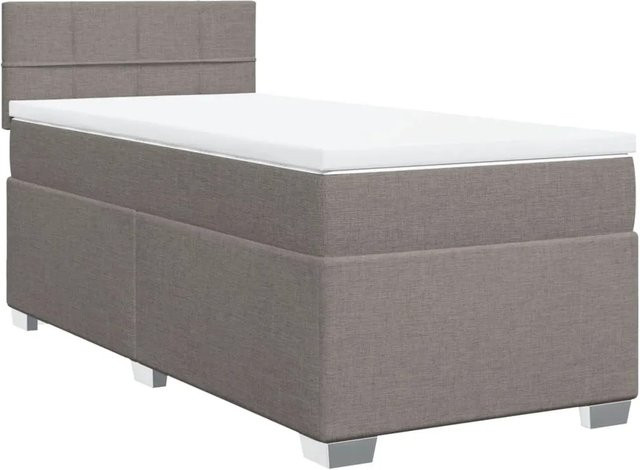 vidaXL Boxspringbett mit Matratze Hybrid-Design in Taupe, B/T/H: 80 x 200 x 100,5 cm - Bild 1