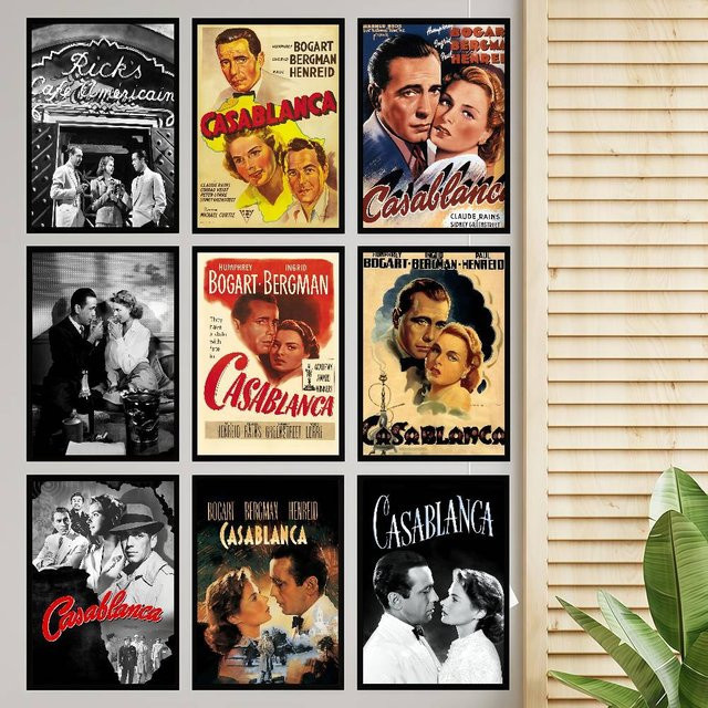 Moetch Casablanca Classics Vintage Poster Wandkunst aus weißem Kraftpapier, B/H: 15 x 15 cm - Bild 1