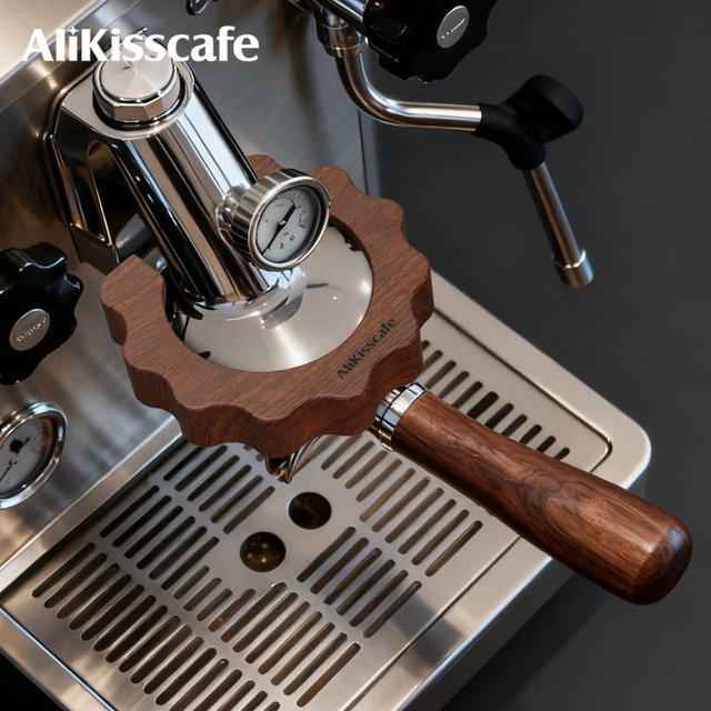 AliKisscafe Anti-Verbrühungs-Ring Grouphead Abdeckung für E61 und Lelit Espresso Maschinen, Farbe: Braun, Durchmesser: 58 mm - Bild 1