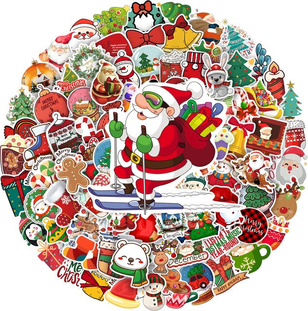 Charile Weihnachten Cartoon Graffiti Aufkleber, multicolor, 10-teiliges Set - Bild 1