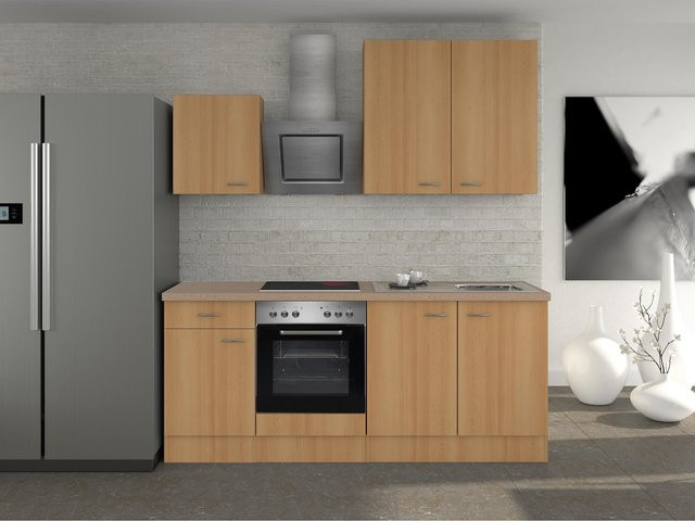 Flex-Well Küchenzeile Nano Breite: 210 cm, Höhe: 82 cm, Tiefe: 57 cm - Bild 1