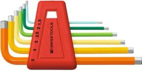 PB Swiss Tools Sechskant-Winkelschraubendreher-Satz, 6-teilig, multicolour - Bild 1