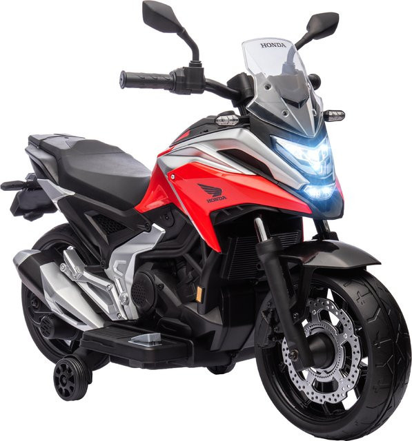 AIYAPLAY Kinder Elektro-Motorrad mit Licht und Sound, Rot, 3-6 Jahre - Bild 1