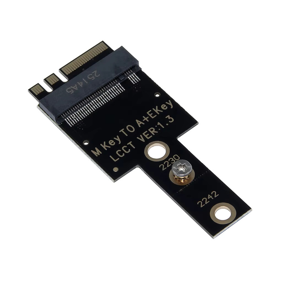 T.F.SKYWINDINTL M.2 WLAN-Netzwerkkarte A+E Key zu 2230 NVMe SSD Adapterkarte, Schwarz - Bild 2