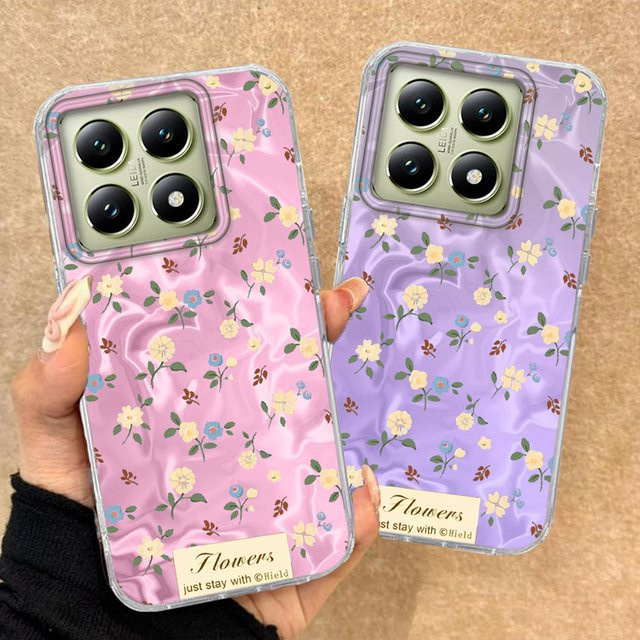 Handyhülle im koreanischen INS Retro-Stil mit Blumen- und Rosen-Print für Xiaomi 14T 13T 15T Pro 11 Lite sowie Poco X3 X5 X6 X7 M6 C65 C61 M5S - Bild 1
