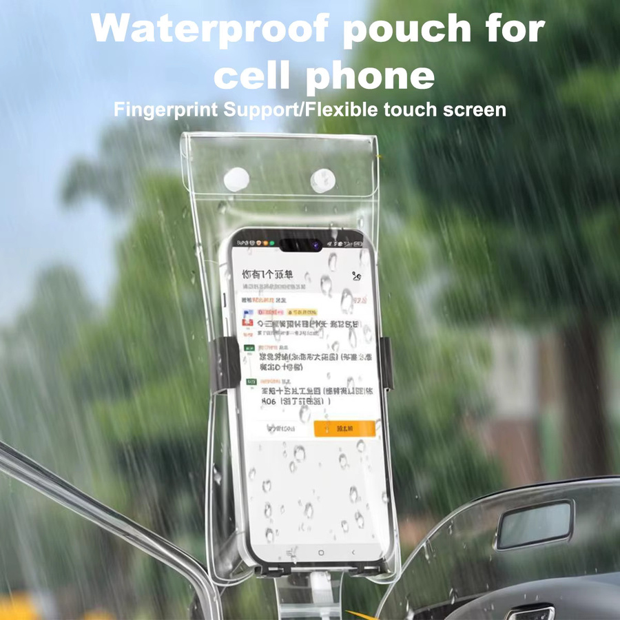 Wasserdichte Handyhülle von ANMONE in Transparent für Motorrad und Fahrer mit Touchscreen-Funktion - Bild 2