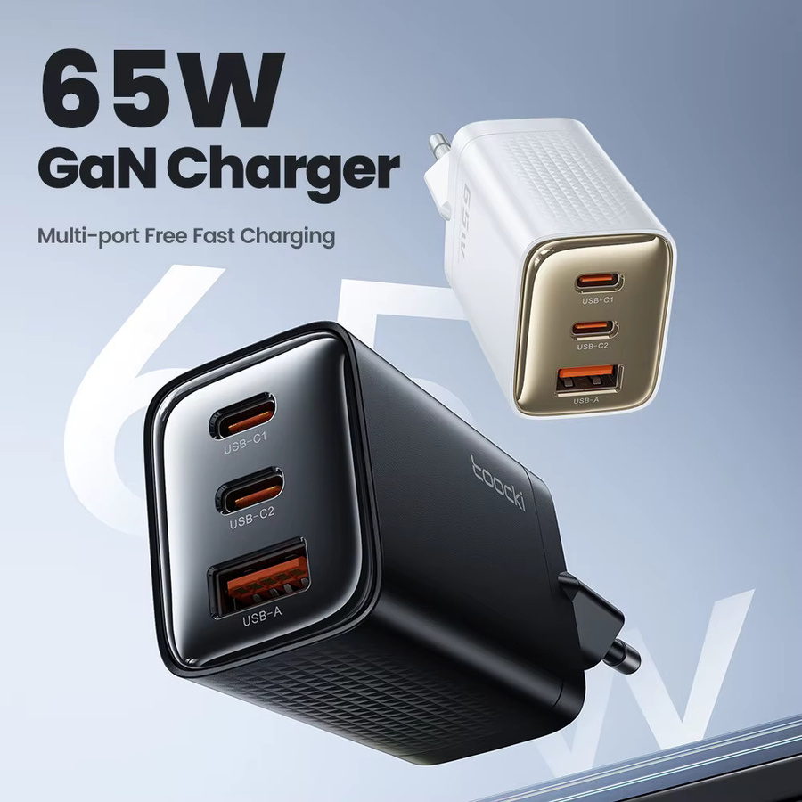 Toocki GaN 65 W USB Typ C Ladegerät mit Schnellladung PD3.0 QC4.0 für iPhone, Samsung und Laptop - Bild 2