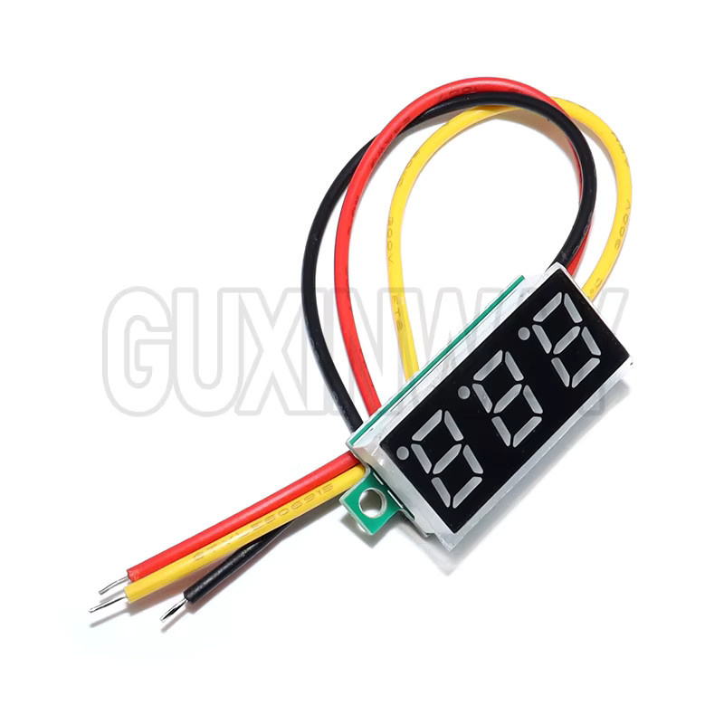 4er Set GUXINWAY Mini Digital DC Voltmeter 0,28 Zoll Zweidraht Spannungsprüfer 2,5 V-30 V in 4 Farben - Bild 2