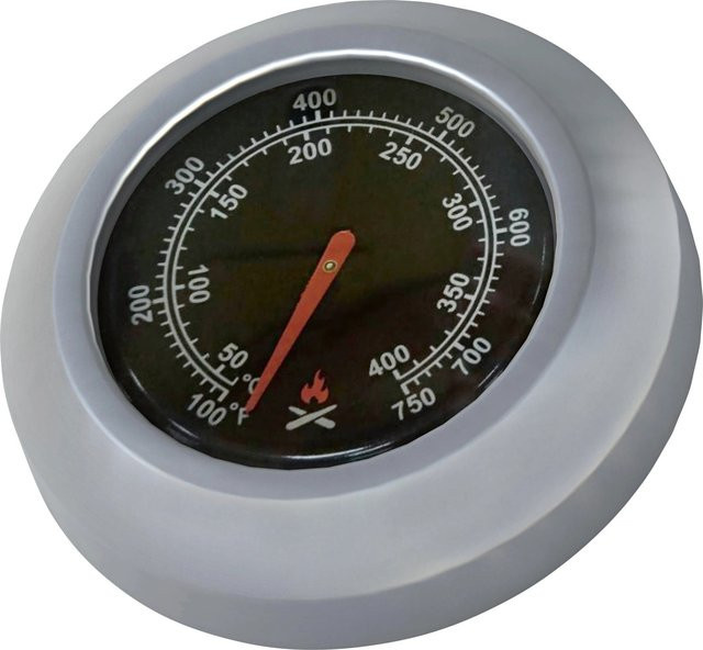 Jamestown Ersatz-Deckelthermometer aus Edelstahl in Silber für Jamestown Smoker Charlton zur Temperaturkontrolle - Bild 1