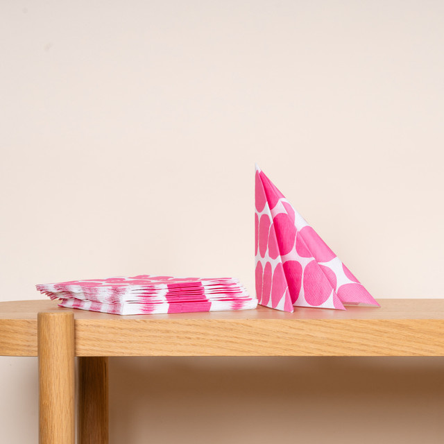 BLUME2000 Papierservietten mit rundem Design in Pink, 20 Stück - Bild 1