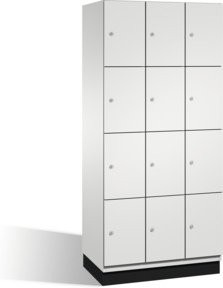 C+P Fächerschrank Cambio auf Sockel mit 12 Fächern, Farbe Lichtgrau, H x B x T: 195 x 90 x 52,5 cm - Bild 1