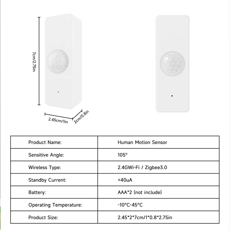 Tuya WLAN Zigbee Smart PIR Bewegungsmelder in Weiß, Infrarot-Körperdetektor für Haussicherheit und Einbruchalarm, kompatibel mit Smart Life und Alexa - Bild 4