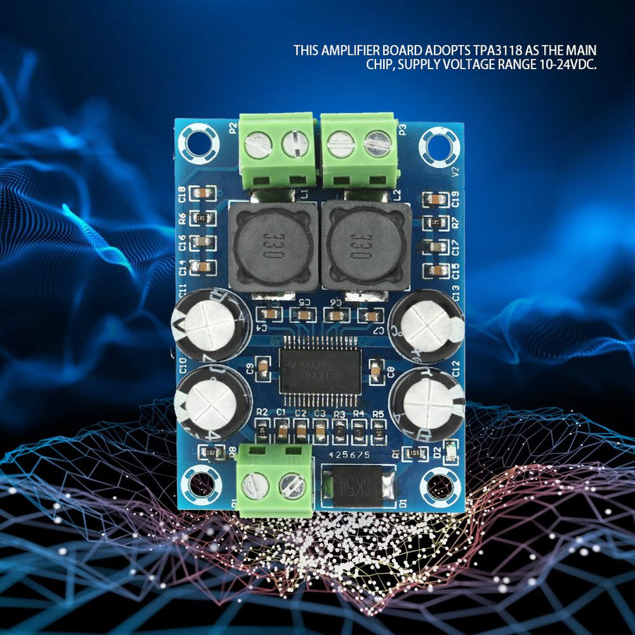 Neoglint Mini TPA3118 Verstärkerplatine Digitales Audioleistungsverstärkermodul 60W DC10-24V - Bild 2
