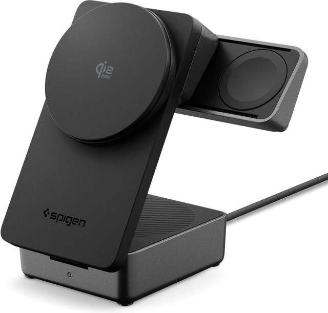 Spigen Essential 3-in-1 Faltbare MagSafe Kabellose Ladestation EF323MQ 25W Schwarz - Bild 1