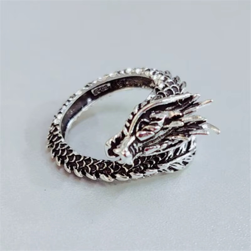 Ring 925 Sterling Silber, Drache, Unisex - Bild 2