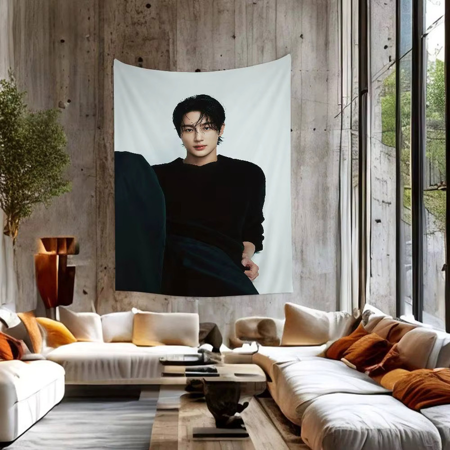 Koreanischer Byeon Woo-Seok DIY Wandteppich in Multicolour für dein Wohnzimmer oder Wohnheim als moderne Wandkunst - Bild 3