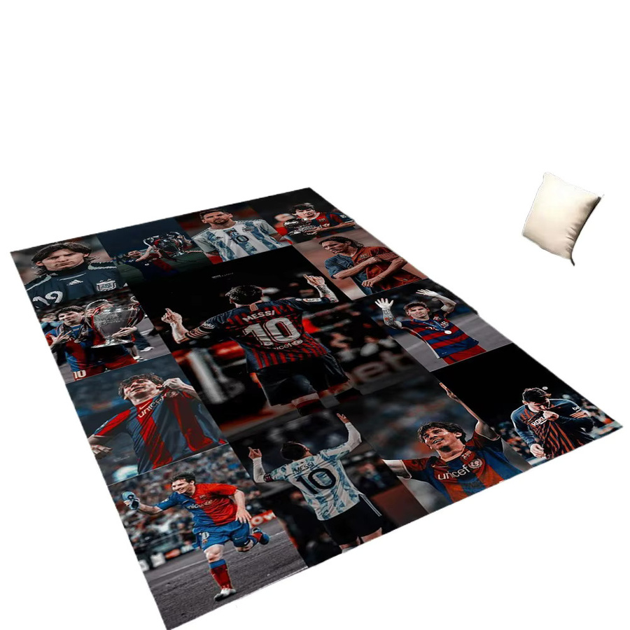 MINISO Fußball Sportstar Teppich Rutschfeste Bodenmatte für Kinderzimmer, Schlafzimmer und Wohnzimmer, Mehrfarbig, B/T: 60 x 40 cm - Bild 2