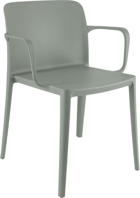 PULSIVA Kunststoffstuhl Rigg mit Armlehne, grau, 4er Pack, B/T/H: 57 x 55 x 78 cm - Bild 1