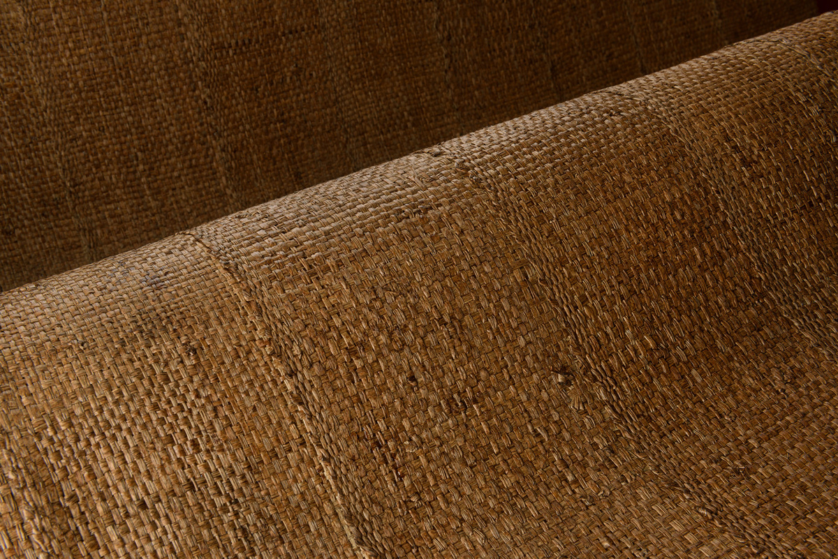Arte Wallpaper Farini Ochre - Textiltapete mit Streifenmuster in Gelb und Braun - Bild 2