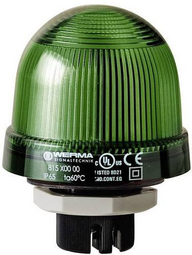Werma Signalleuchte 815.200.00 Grün Blitzlicht für 12V/24V/48V AC/DC und 110V - Bild 1