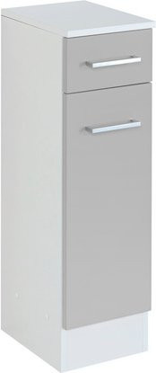 HELD MÖBEL Unterschrank Riga in Weiß, Grau und Silber, B/H/T: 25 x 84 x 35 cm - Bild 1