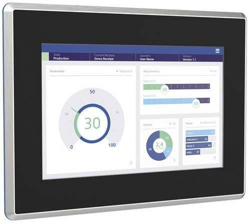 Siemens SPS-Bedienpanel 6AV2128-3KB70-0AX0 in Schwarz und Silber mit Ethernet/LAN - Bild 1