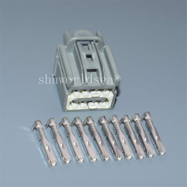 Shhworldsea 100er Set Auto-Rückspiegelkabel-Steckverbinder 10 Pin 7282-6455-40 7283-6455-40 für Ford in Grau - Bild 1