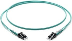 Corning LWL-Patchkabel LC/LC OM3 50/125 in Türkis, Länge: 1 m - Bild 1