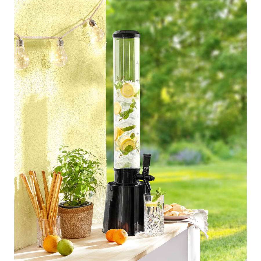 GOURMETmaxx Getränke-Tower XXL, transparent/schwarz, 3 l - Bild 2