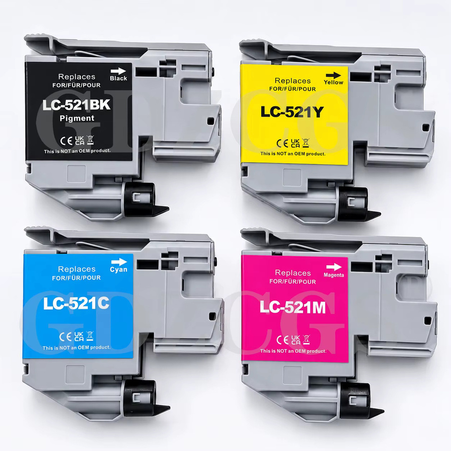 Brother LC521 Tintenpatronen Set kompatibel mit DCP-J11260W J1310DW J1313DW J1360DW J1460DW, 4 Farben - Bild 2