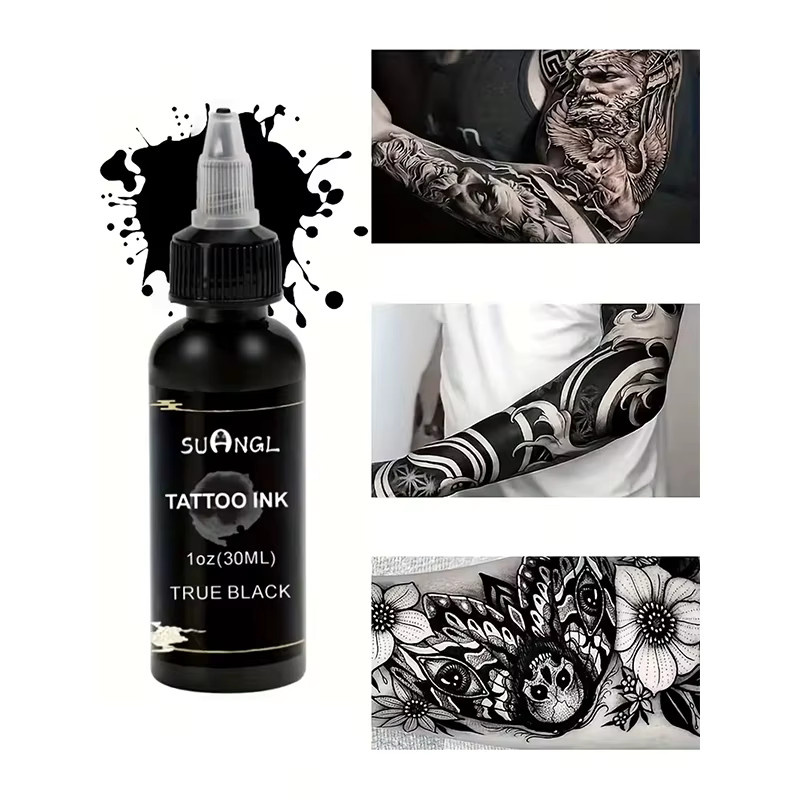 SUANGL Tattoo-Tinte Schwarz, 30 ml - Bild 7