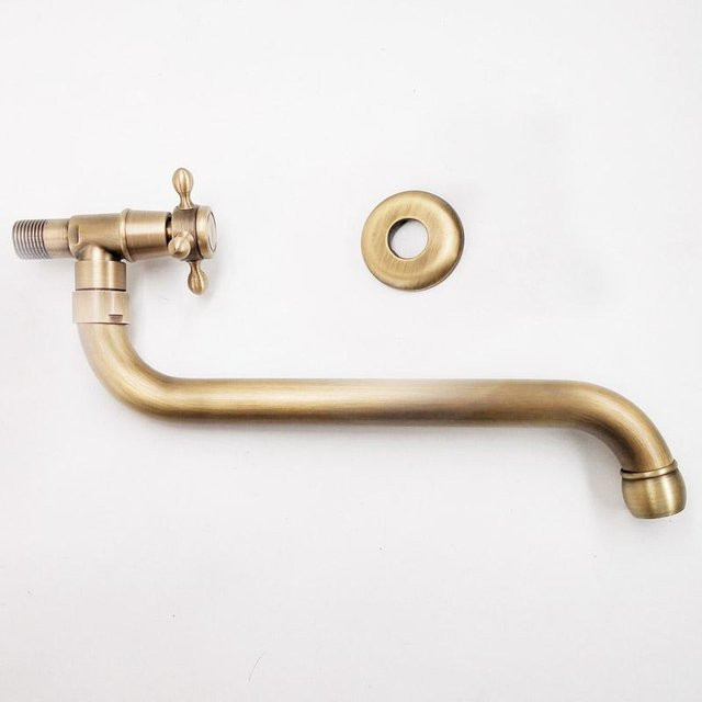 HOTAAN Küchenarmatur aus Messing Antik in Bronze mit schwenkbarem Auslauf und Einhebelmischer - Bild 1