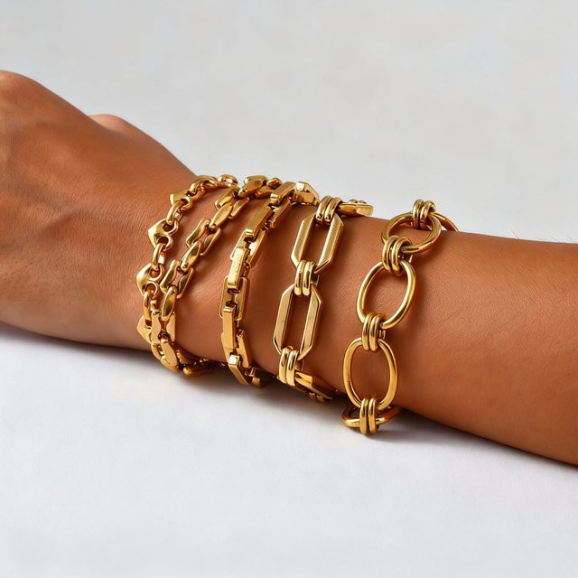 prjewel Kettenarmband Edelstahl, goldfarben, Damen - Bild 1